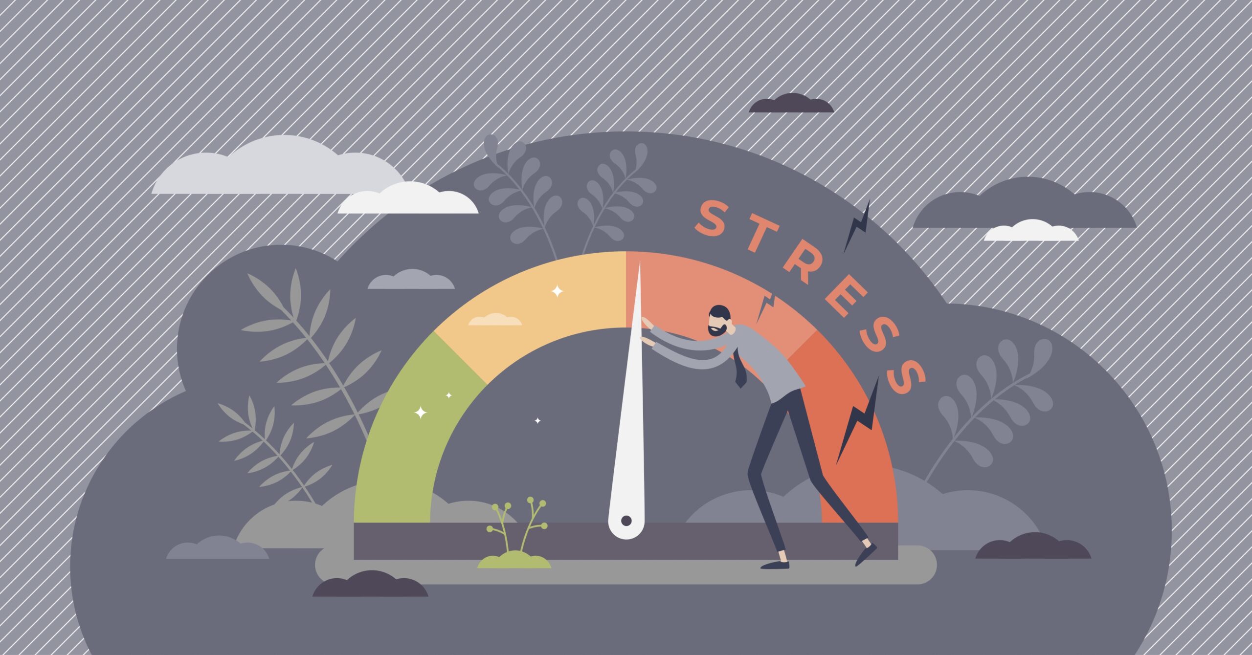 Illustration of a stress meter